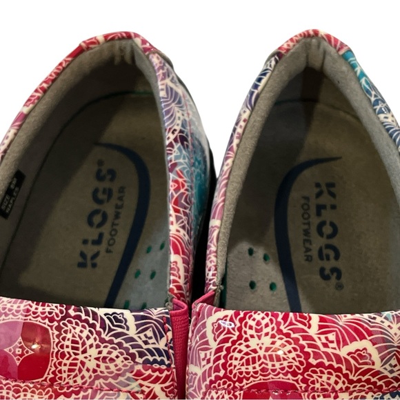 Klogs Naples, TRUComfort Insoles, PURGrip Treads, Color Pink/Blue, Size 8 - Picture 4 of 10